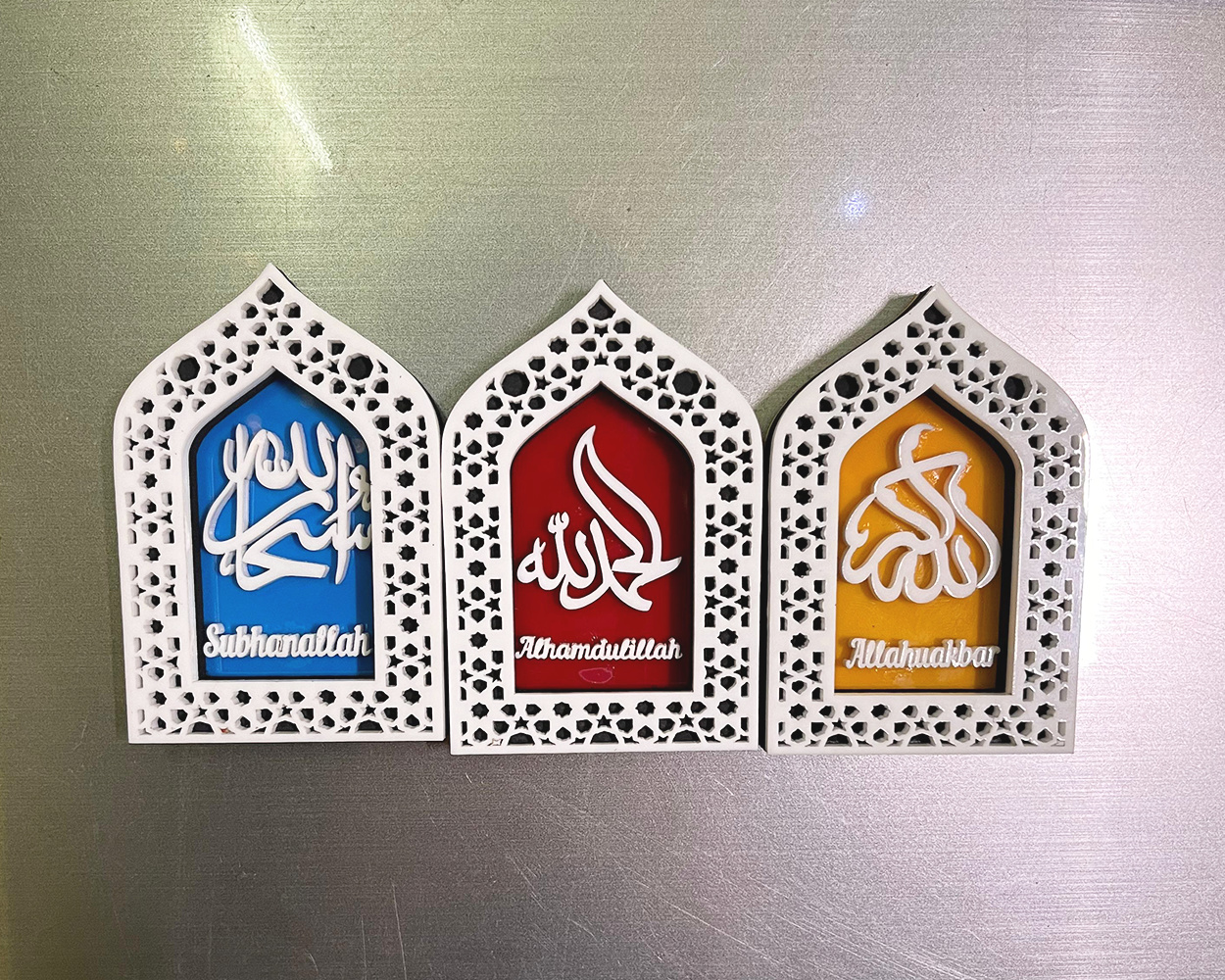Miniature Islamic Fridge Magnets - Combo Of 3 magnets - Free Shipping across India