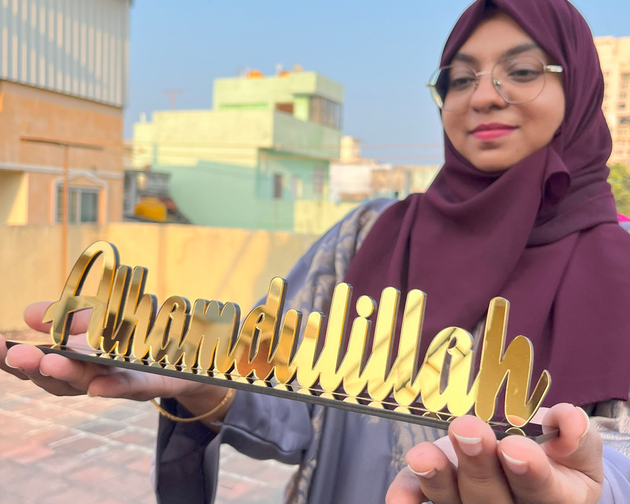 Bismillah, Alhamdulillah, Subhahanallah Table Decors  - 3 pieces combo - 12 inches length each