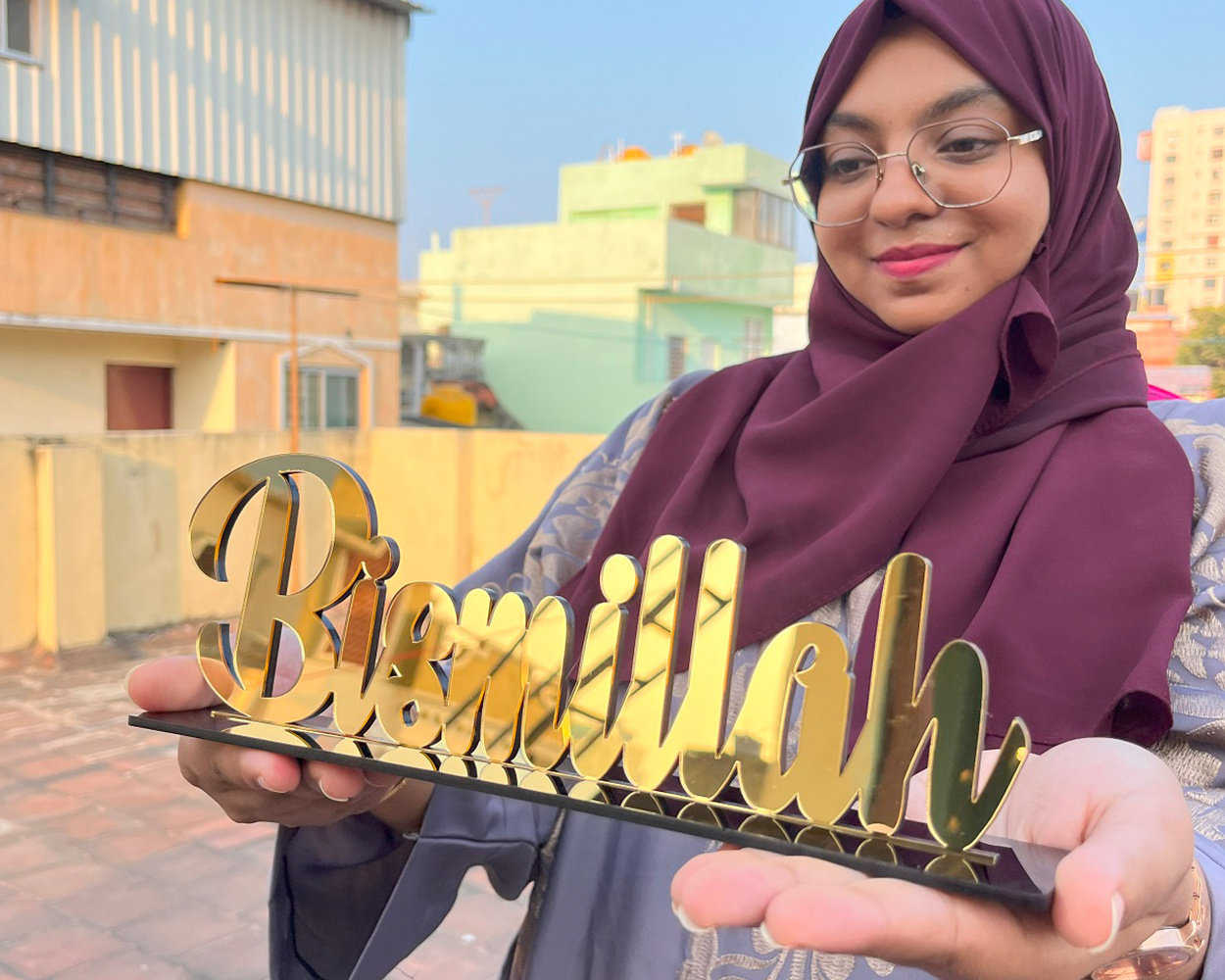 Bismillah, Alhamdulillah, Subhahanallah Table Decors  - 3 pieces combo - 12 inches length each